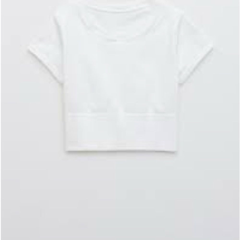 Aerie White Short Sleeve Tee Athletic